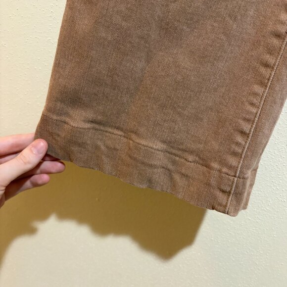 Veronica Beard Carson Ankle Flare High Rise Jeans Tan Sierra Brown - Picture 7 of 16